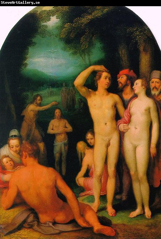 CORNELIS VAN HAARLEM The Baptism of Christ fd